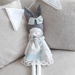 Bunny Doll Blue Dress Organic Cotton