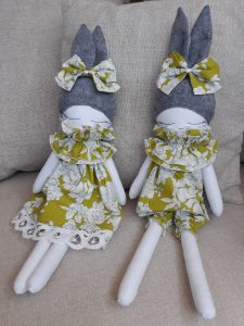 Bunny Doll Olive Green Dress Organic Cotton