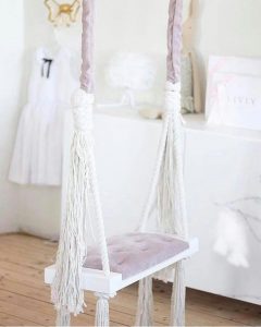 Indoor swing “glamour” Dusty Pink