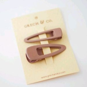 Set of two matte hairclip Shell