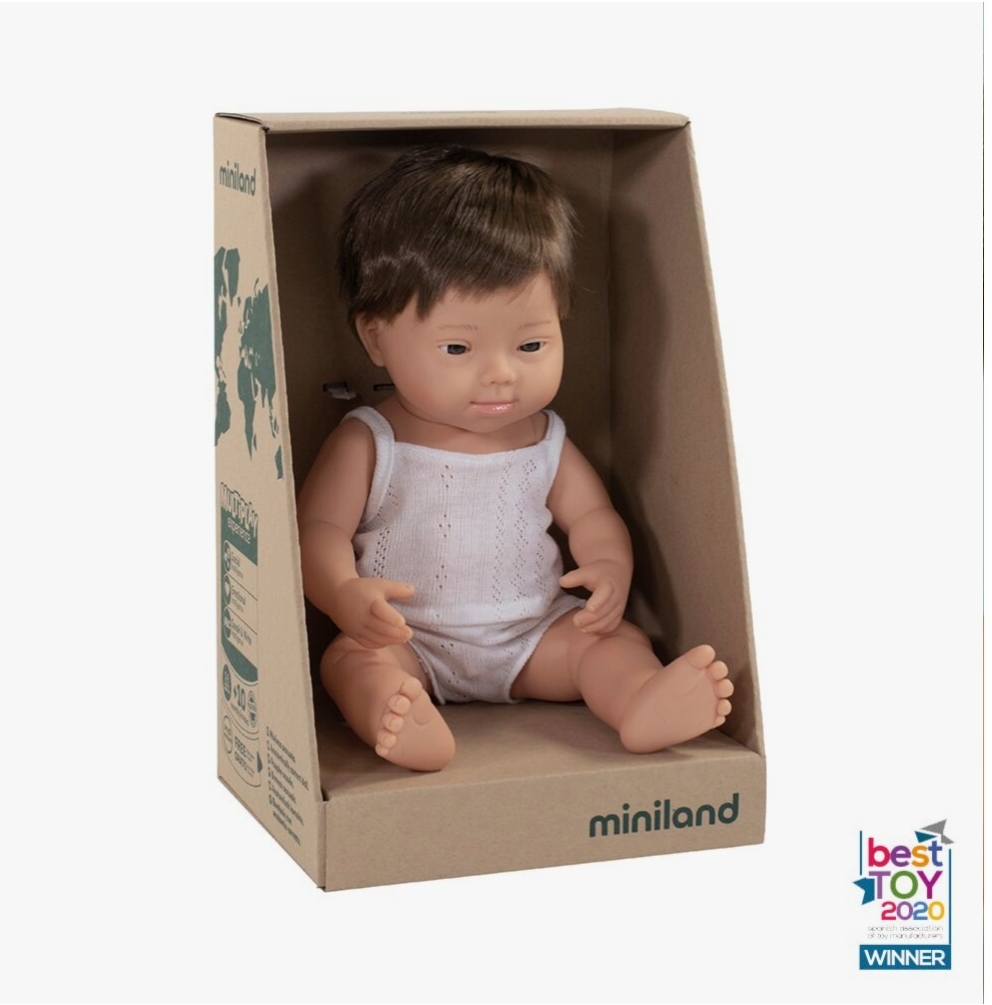 Caucasian Boy with Down Syndrome Doll (38cm)