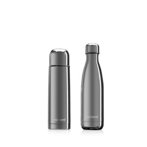 MyBaby & Me thermos and bottle by Miniland SILVER