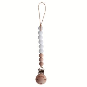 MUSHIE pacifier clip WHITE