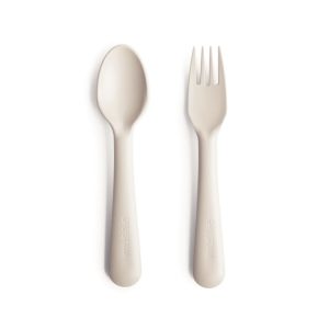 Dinnerware Fork and Spoon Set Ivory