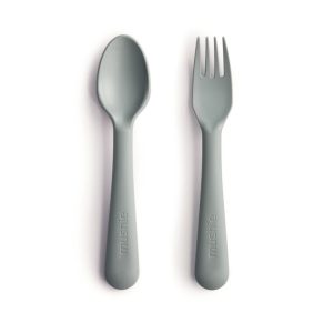 Dinnerware Fork and Spoon Set Sage