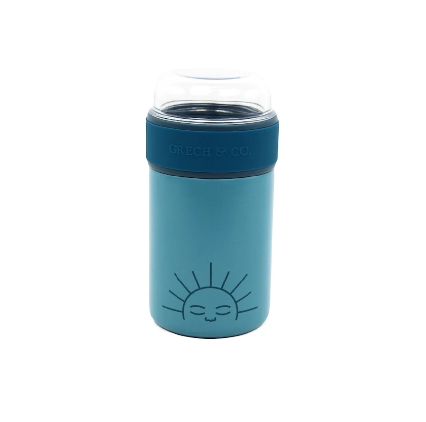 MINILAND Silky Thermos for Food 600ml - Blue - Children's Thermos