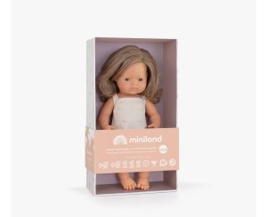 Caucasian Grey Blonde Girl Doll (38cm)