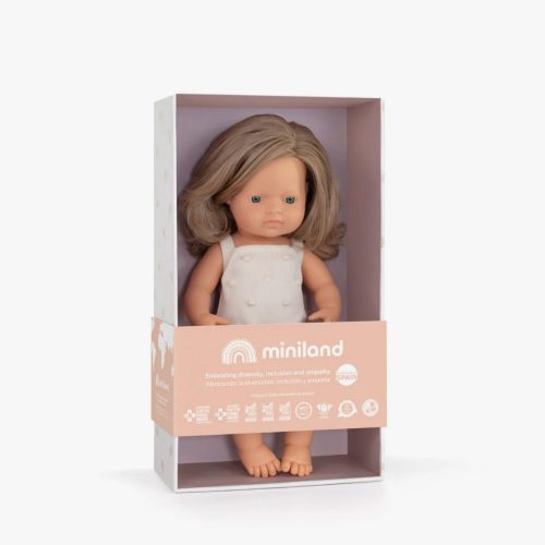 Caucasian Grey Blonde Girl Doll (38cm)