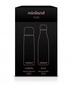 MyBaby & Me thermos and bottle by Miniland GOLD