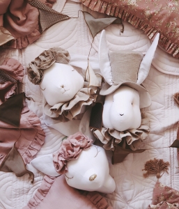 Rabbit with Flower Crown Beige
